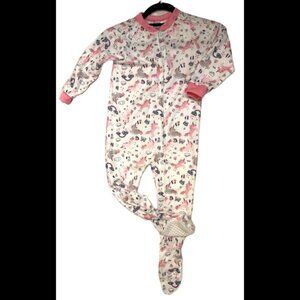 Girls white and pink onesie Pajama size 4t Brand new  Multi